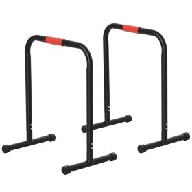 Set of 2 Dip Bar, Dip Station Push Up Station for Full Body Strength Training Home Gym Black