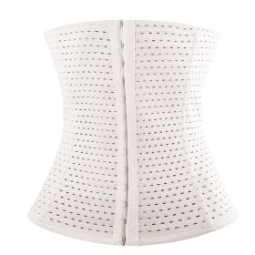 U-Shaped Slimming Waist Belt Body Abdominal Shapewear Memory Fabric Office Ladies Postpartum Mothers (Option: Beige_M)