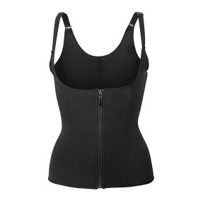 Zippered Waist Trainer Corset Waist Tummy Control Body Shaper Cincher Back Support with Adjustable Straps for Women (Option: 3XL)