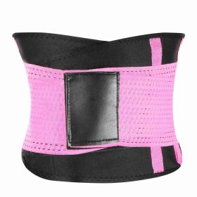 U-Shaped Slimming Waist Belt Body Abdominal Shapewear Sport Tummy Cincher Bands Office Ladies Postpartum Mothers (Option: M_Pink)